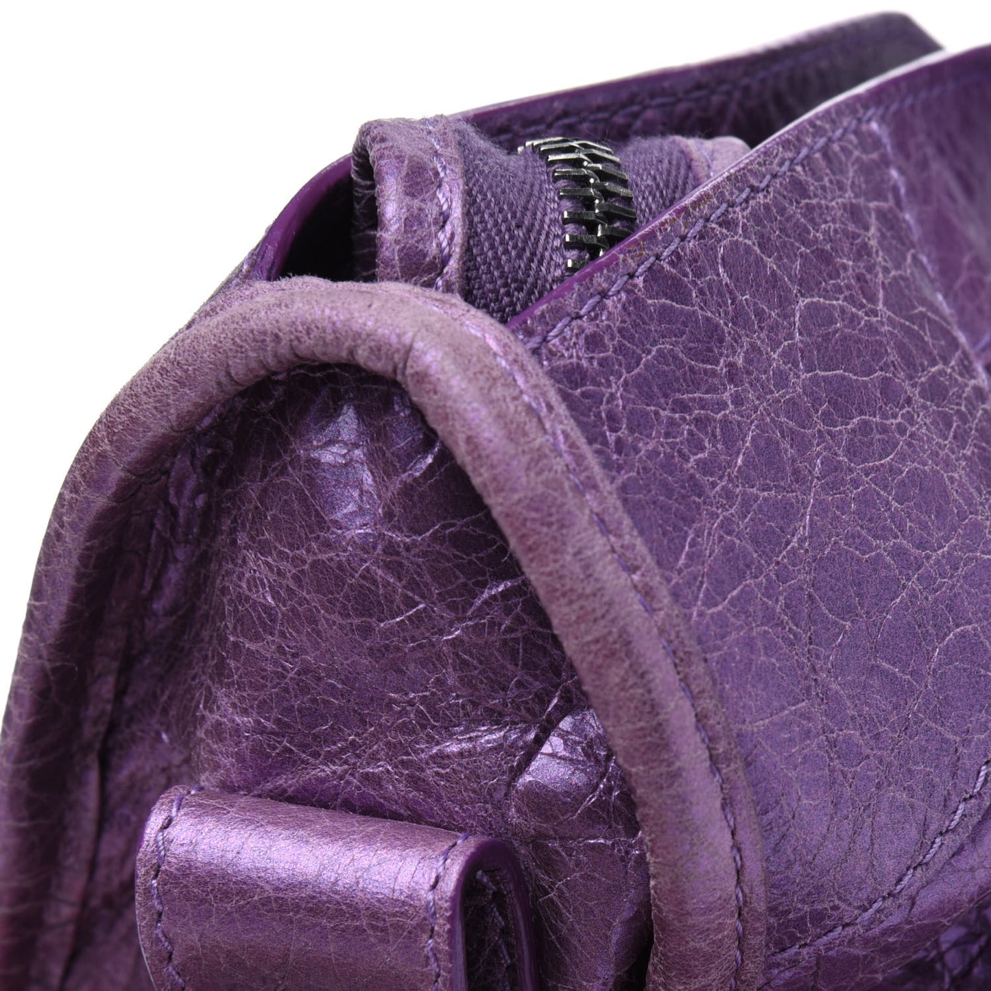 Agneau Classic Hardware City Metallic Purple