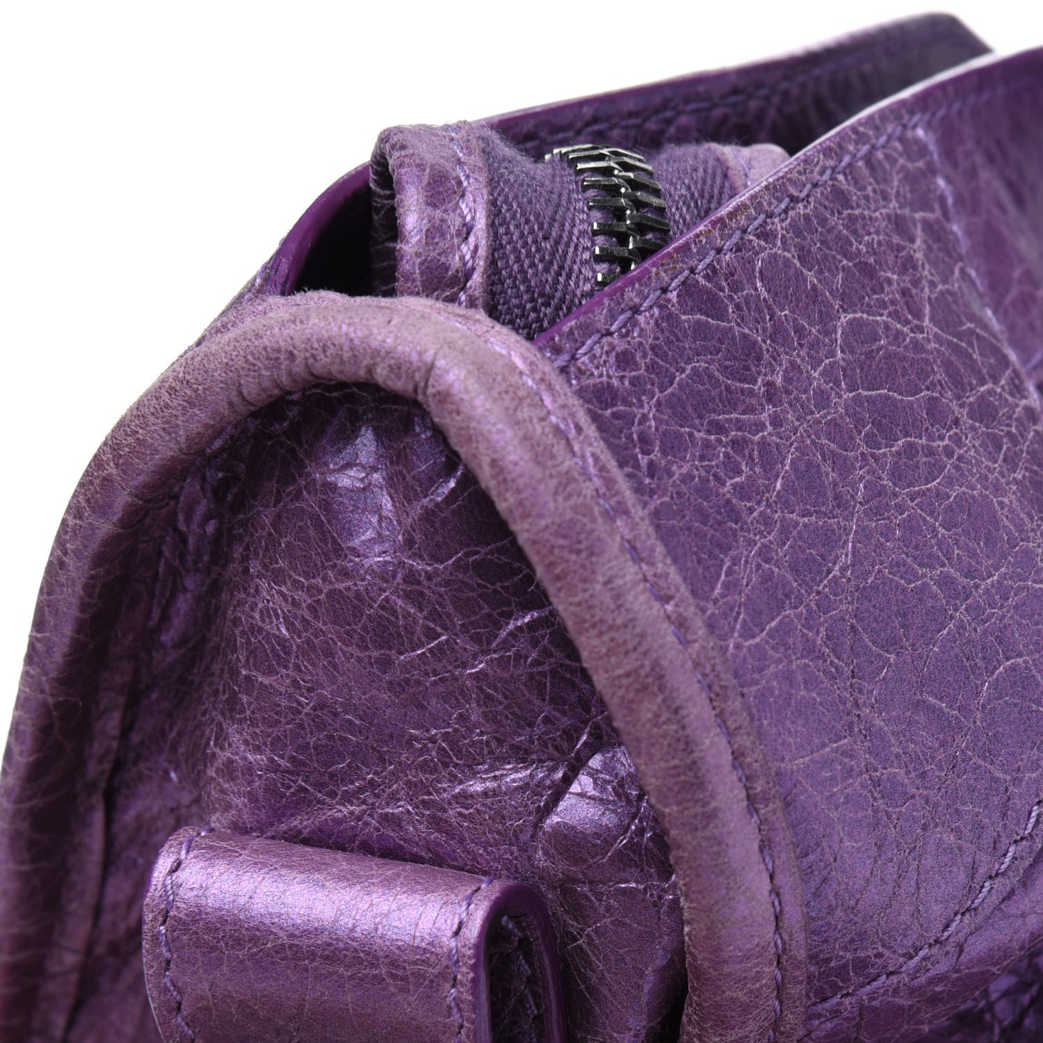 Balenciaga Agneau Classic Hardware City Metallic Purple 16 of 18