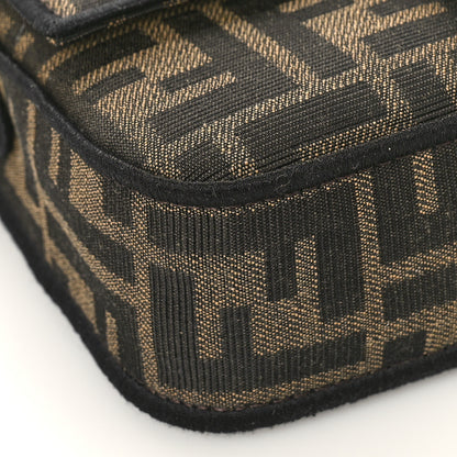 Fendi Fabric Jacquard FF 1974 Mini Baguette Tobacco Moro Black 7 of 8