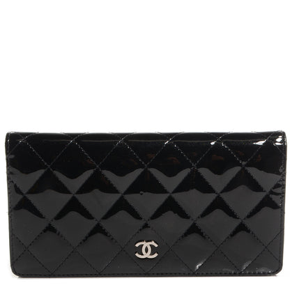 Chanel Glitter Patent Yen Wallet Black 1 of 9