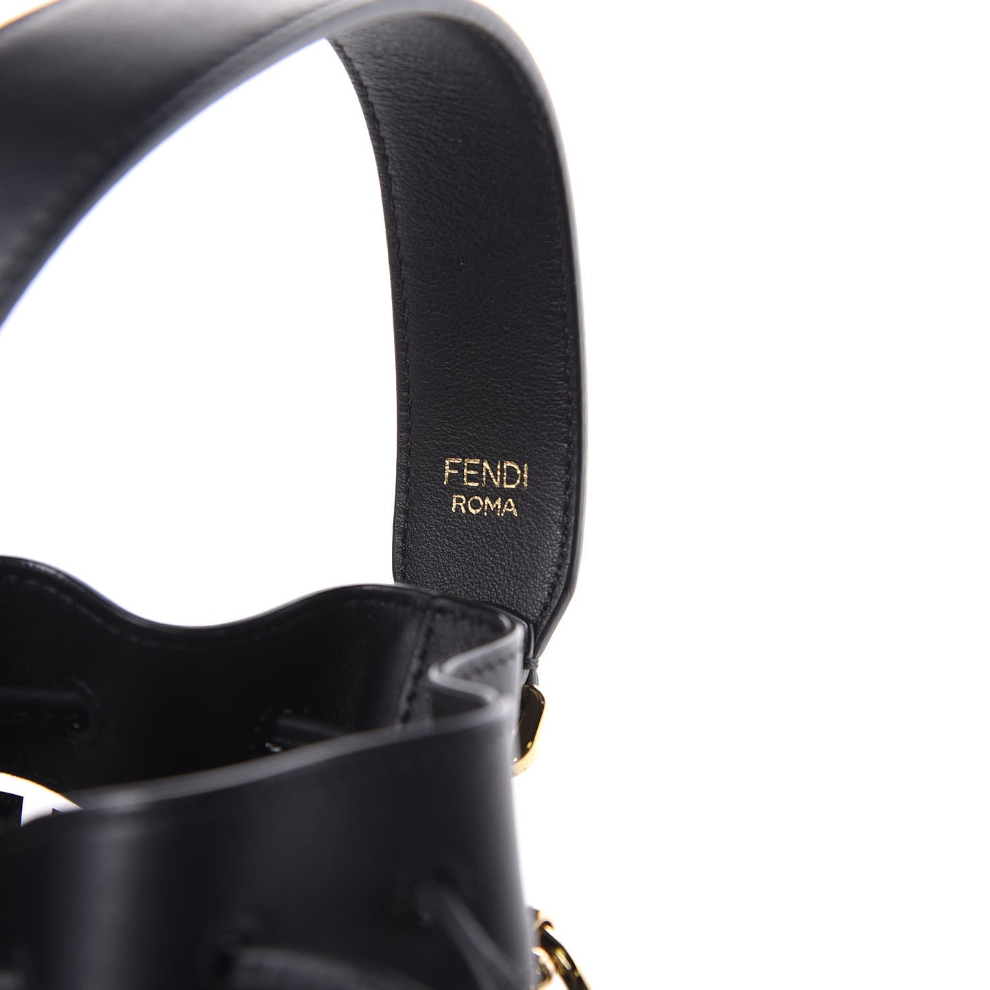 TPU FF Vitello Grace F is Fendi Mini Mon Tresor Bucket Bag Black