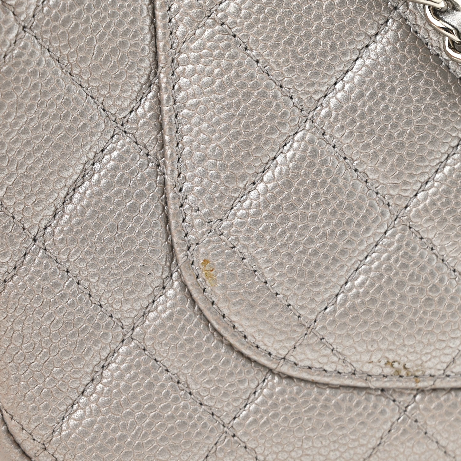 Chanel Metallic Caviar Quilted Small CC Filigree Flap Silver 12 of 12