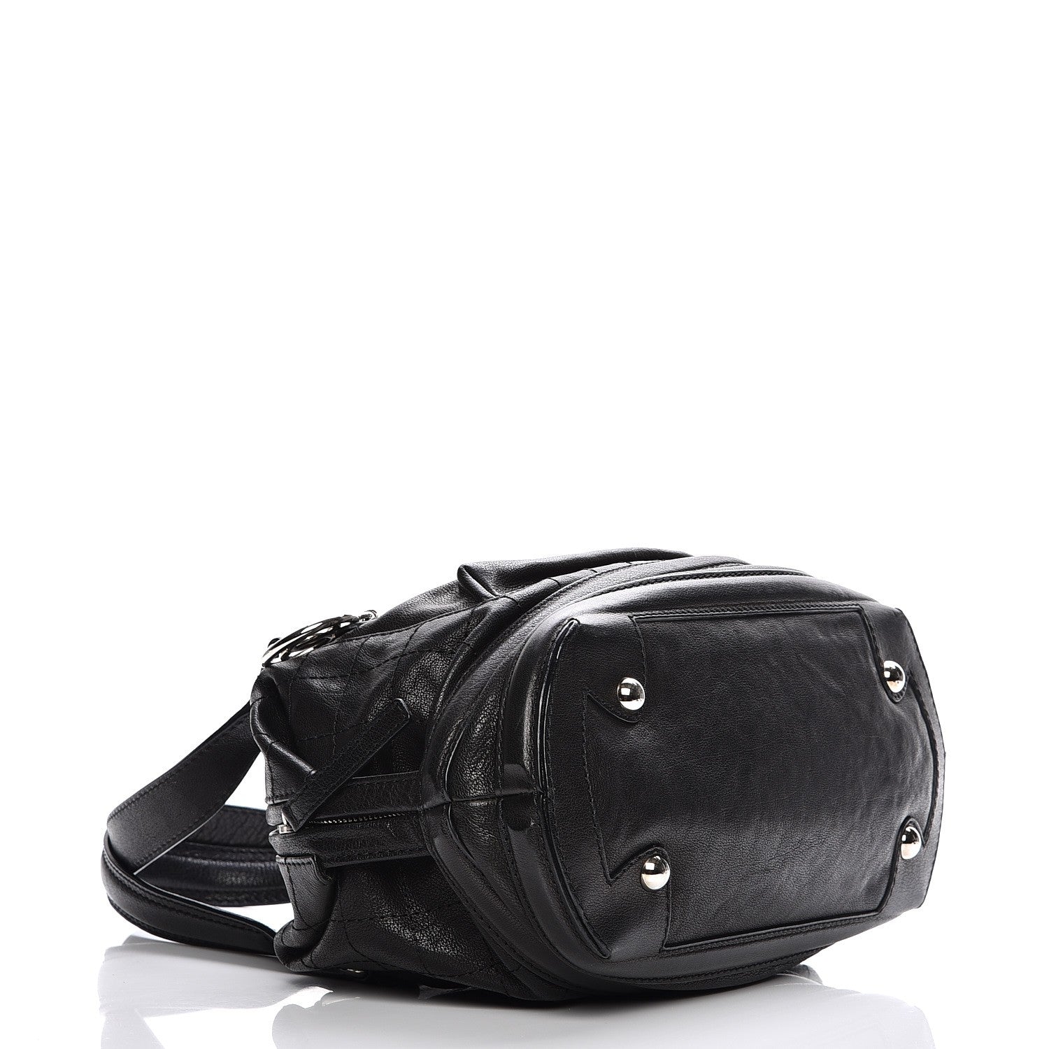 Chanel Distressed Caviar Outdoor Bowler Black 4 of 10