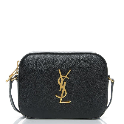 Saint Laurent Grain De Poudre Small Classic Monogram Camera Bag Black 1 of 6