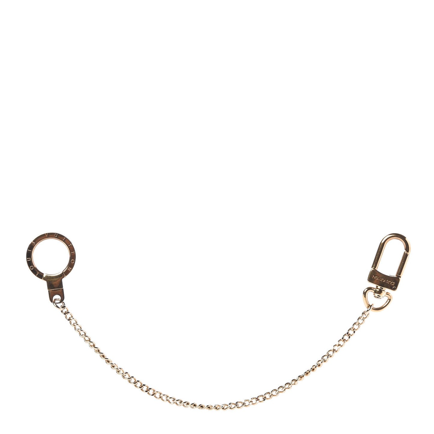 Metal Pochette Extender Key Ring Chain Gold