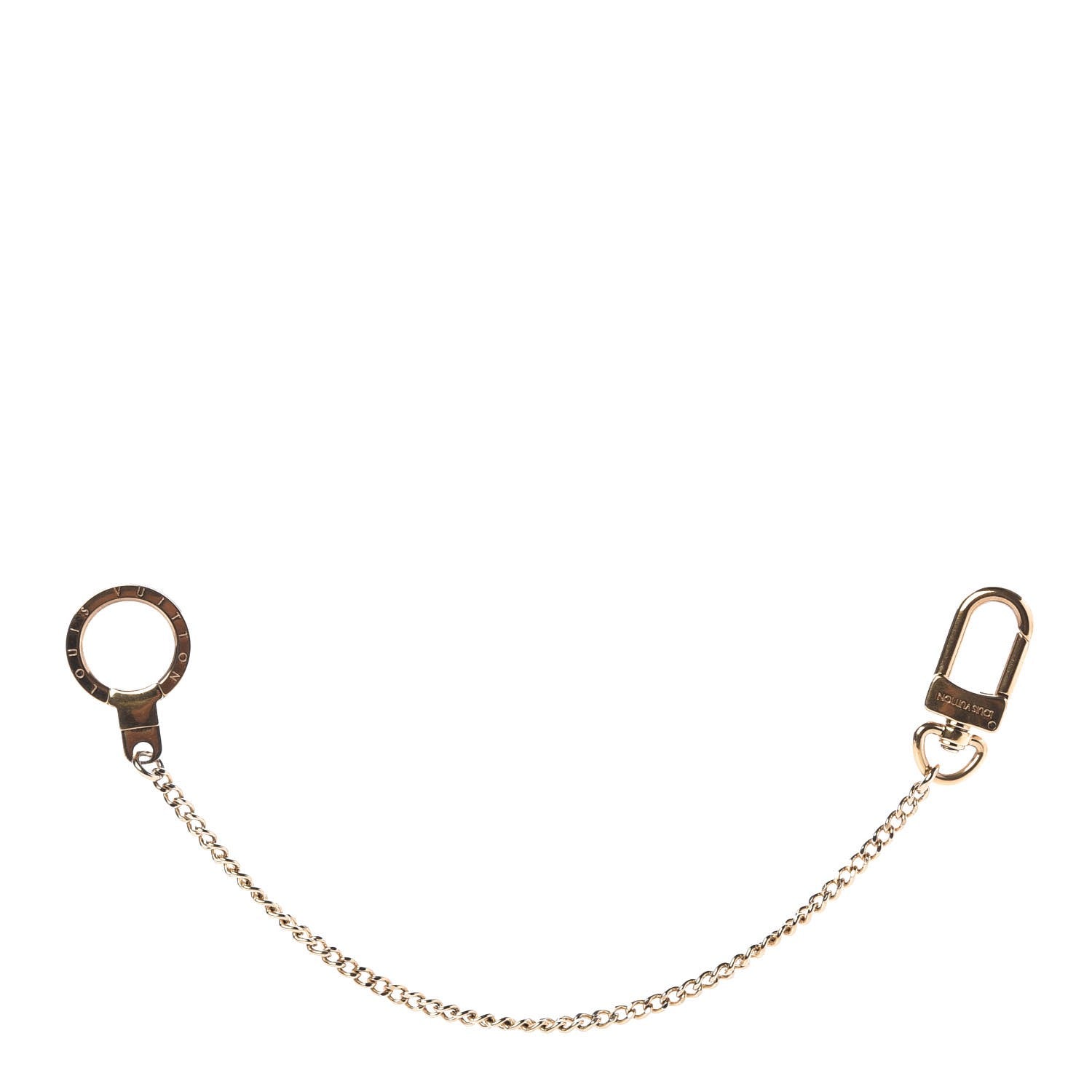 Louis Vuitton Metal Pochette Extender Key Ring Chain Gold 1 of 2