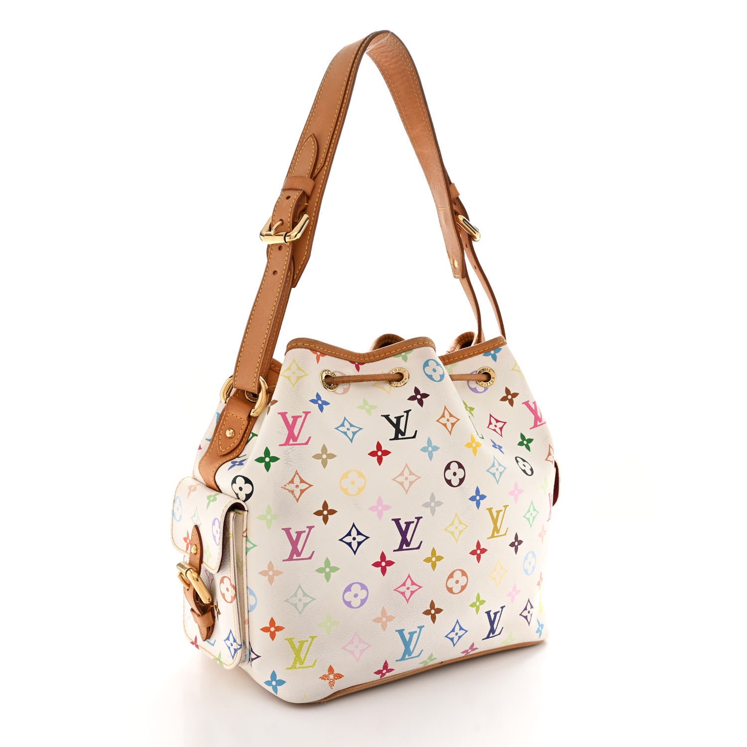Louis Vuitton Monogram Multicolor Petit Noe White 3 of 12
