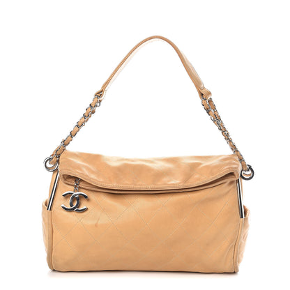 Chanel Lambskin Stitched Medium Ultimate Soft Tote Beige 1 of 15