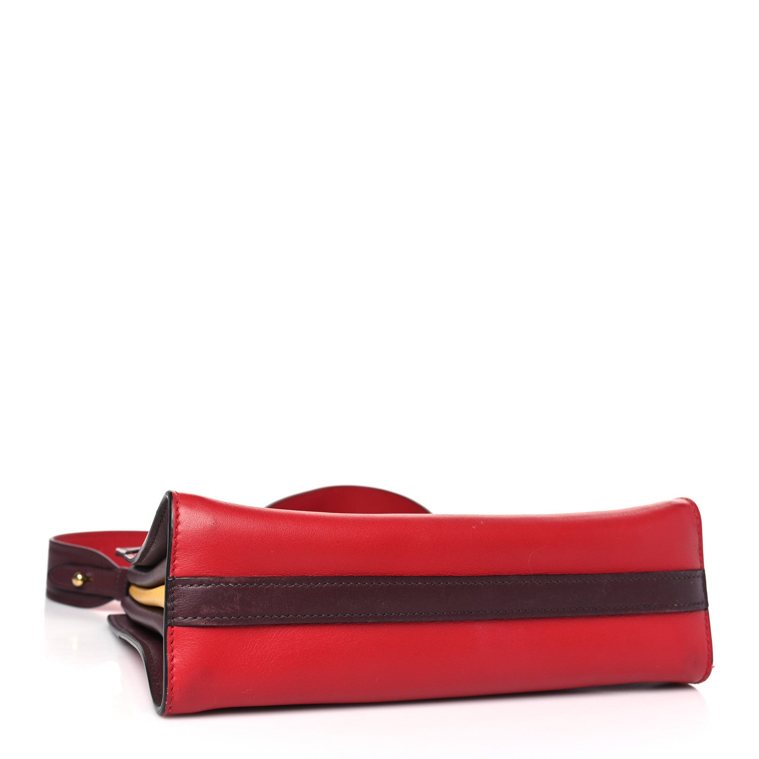 Prada City Calf Colorblock Bibliotheque Shoulder Bag Fucco Granat 4 of 9
