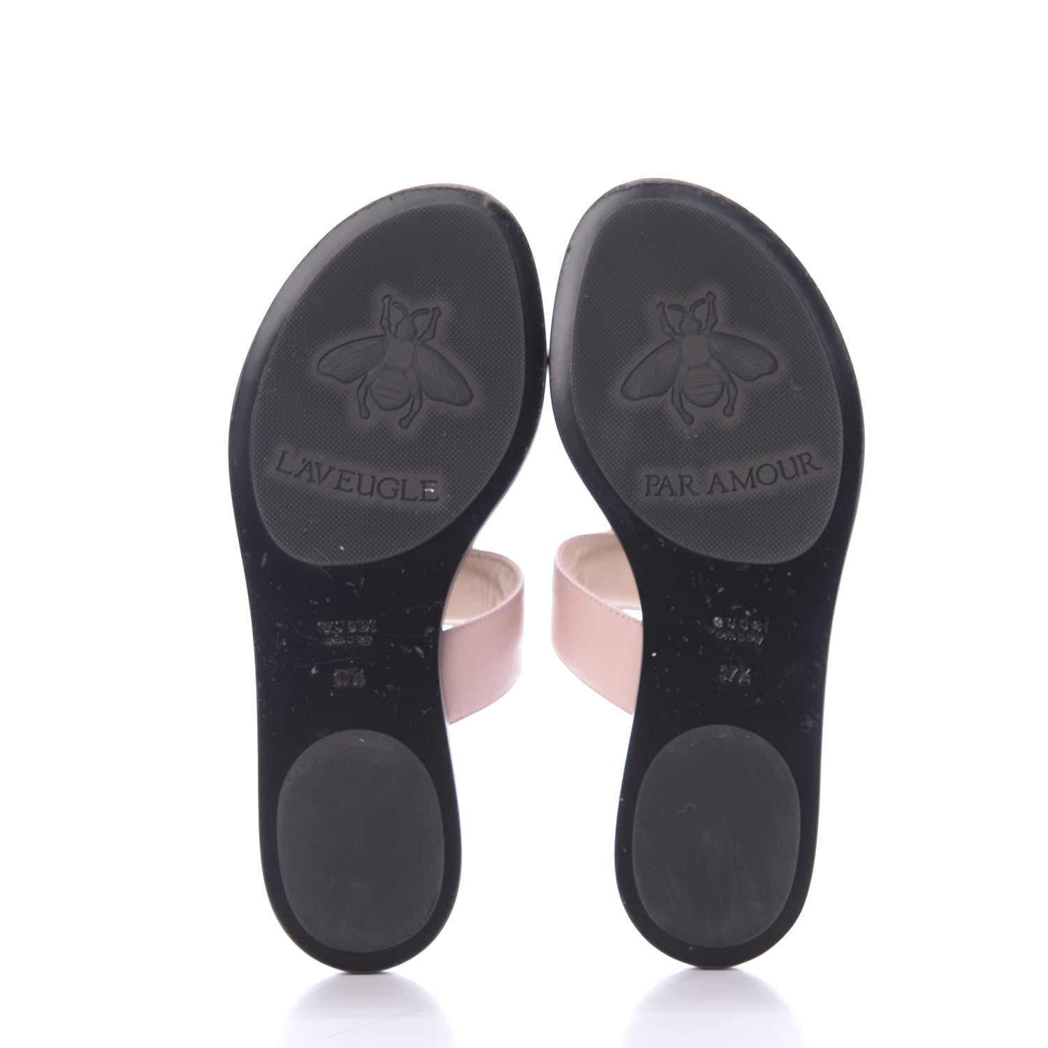 Gucci Calfskin GG Marmont Thong Sandals 37.5 Perfect Pink 7 of 10