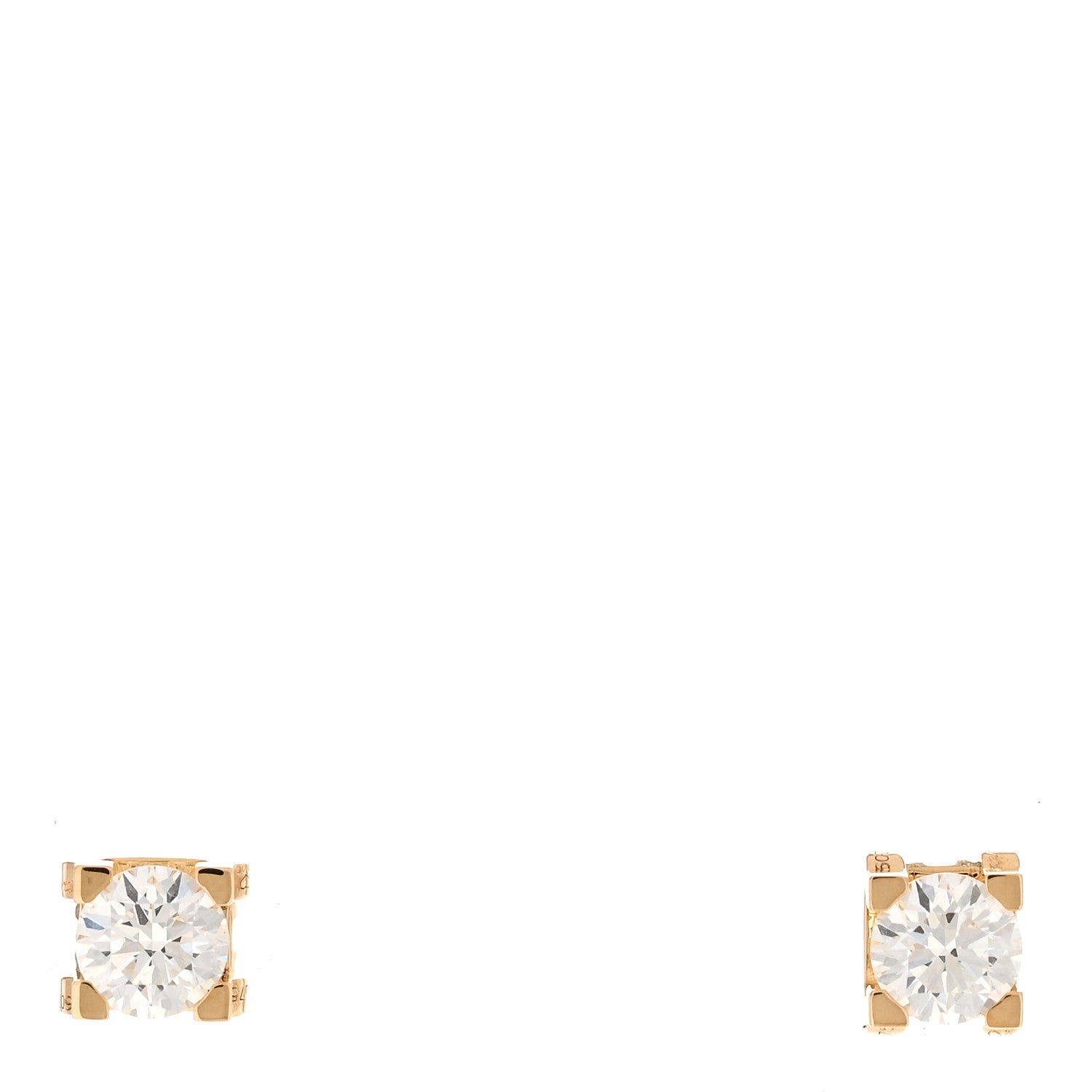 Cartier 18K Pink Gold Diamond .46ctw C De Cartier Earrings 1 of 5