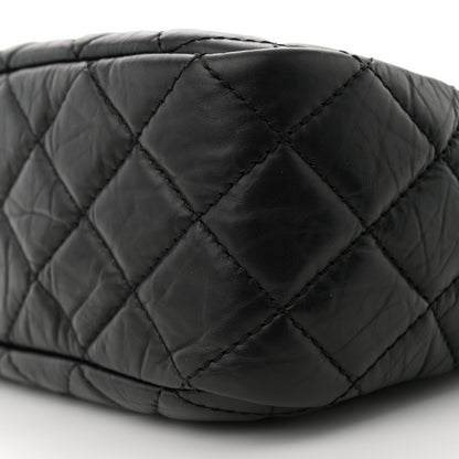 Chanel Aged Calfskin Quilted Large Reissue Camera Case Black 10 of 10