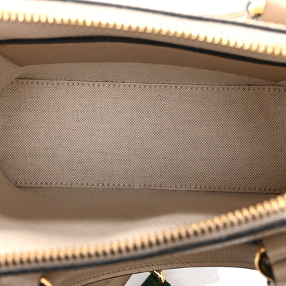 Gucci GG Supreme Monogram Textured Dollar Calfskin Mini Horsebit 1955 Top Handle Bag Beige Mystic White Oatmeal 5 of 10