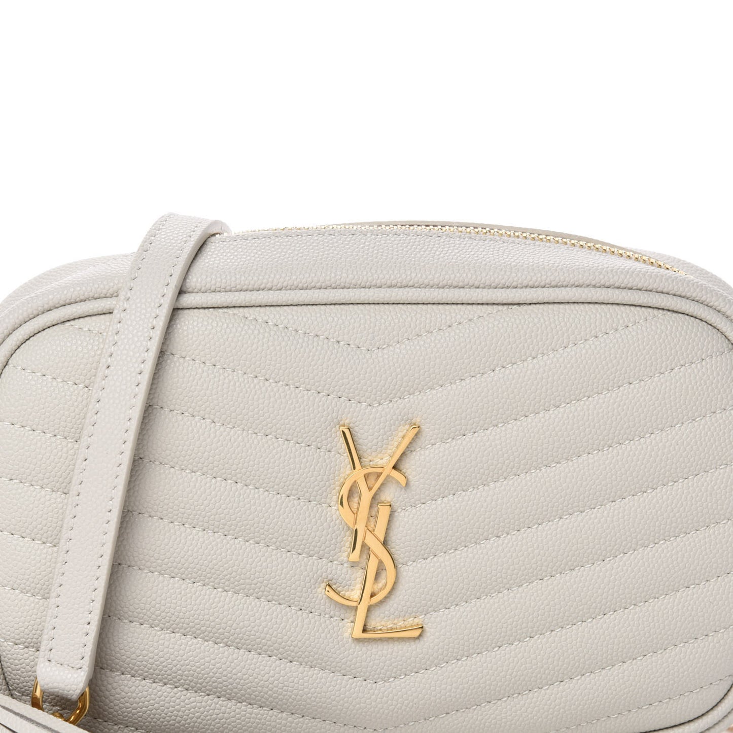 Grain De Poudre Matelasse Monogram Mini Lou Camera Bag Crema Soft
