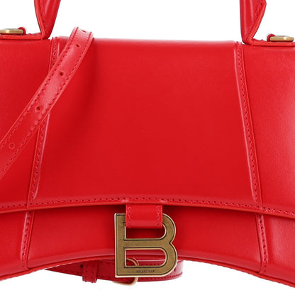 Balenciaga Shiny Box Calfskin Small Hourglass Top Handle Bag Bright Red 8 of 10