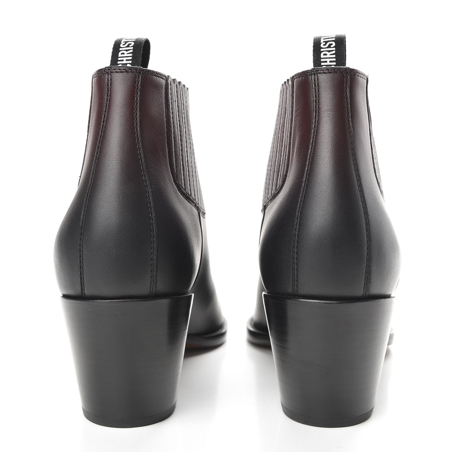 Matte Calfskin Ombre L.A. Ankle Boots 41 Black Rouge