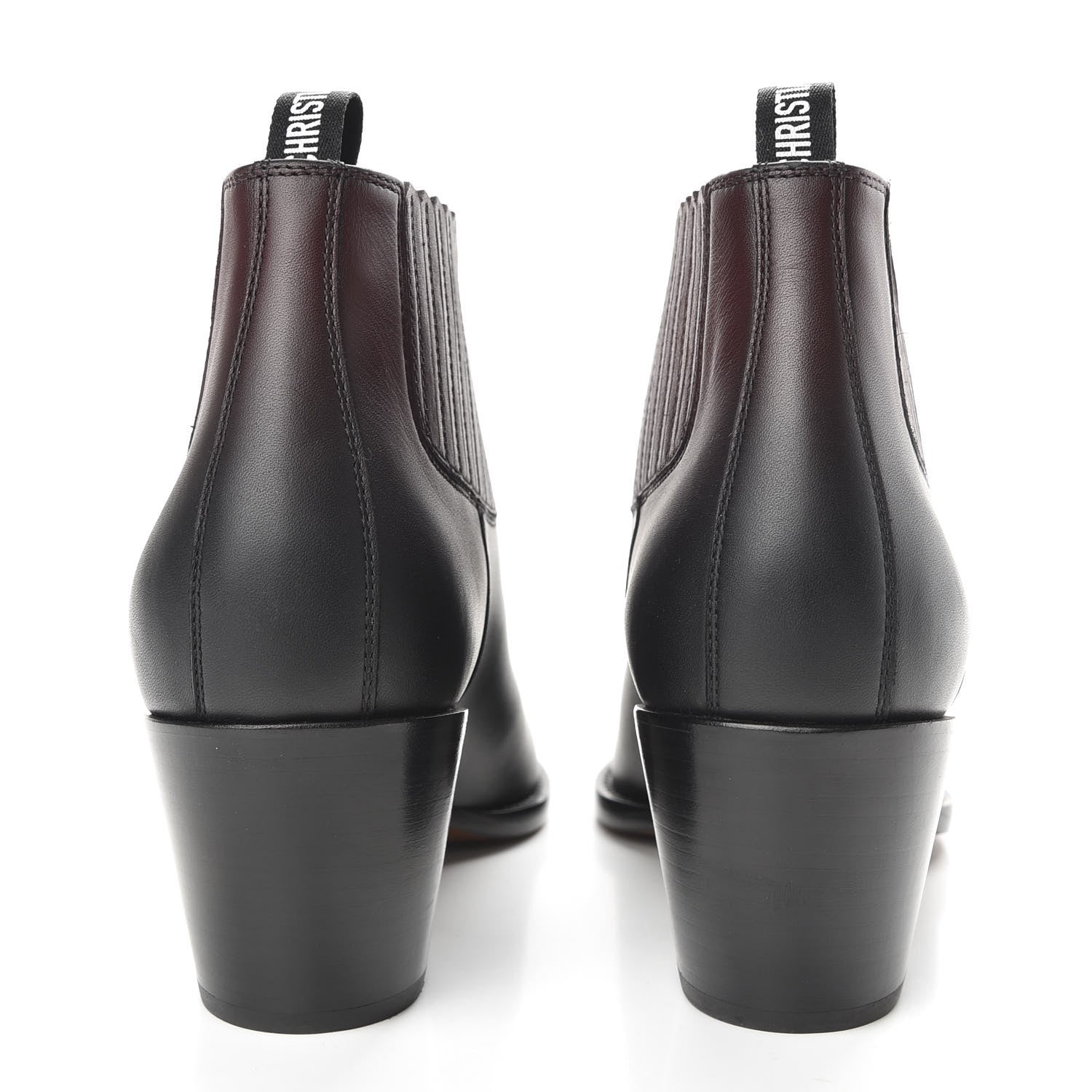 Christian Dior Matte Calfskin Ombre L.A. Ankle Boots 41 Black Rouge 6 of 9