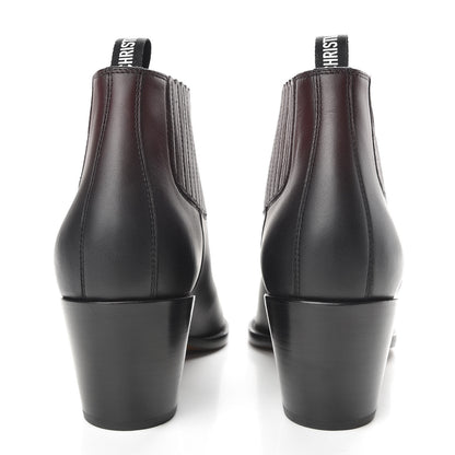 Christian Dior Matte Calfskin Ombre L.A. Ankle Boots 41 Black Rouge 6 of 9