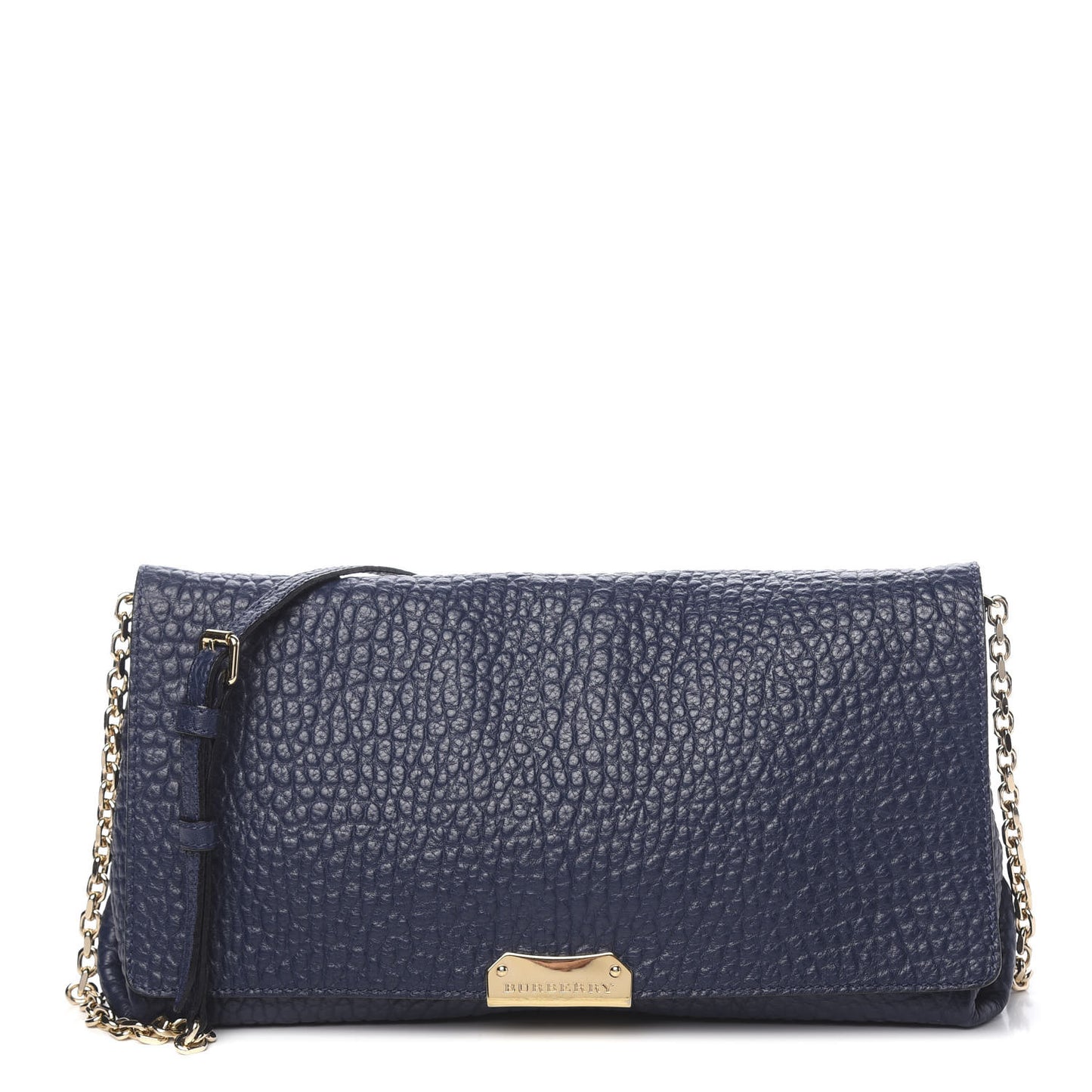 Signature Grain Medium Mildenhall Crossbody Bag Blue Carbon