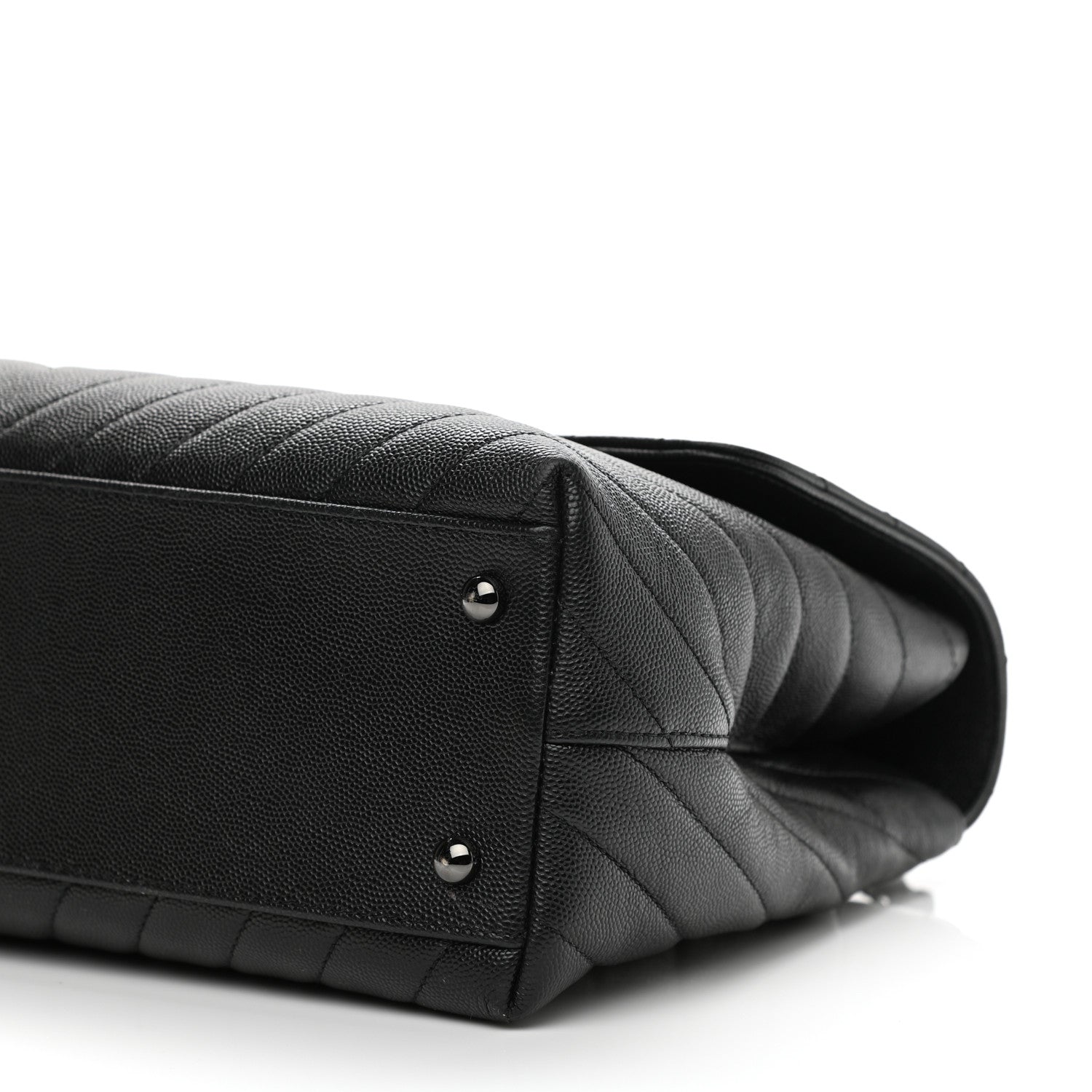 Chanel Caviar Chevron Quilted Medium Coco Handle Flap So Black 10 of 10