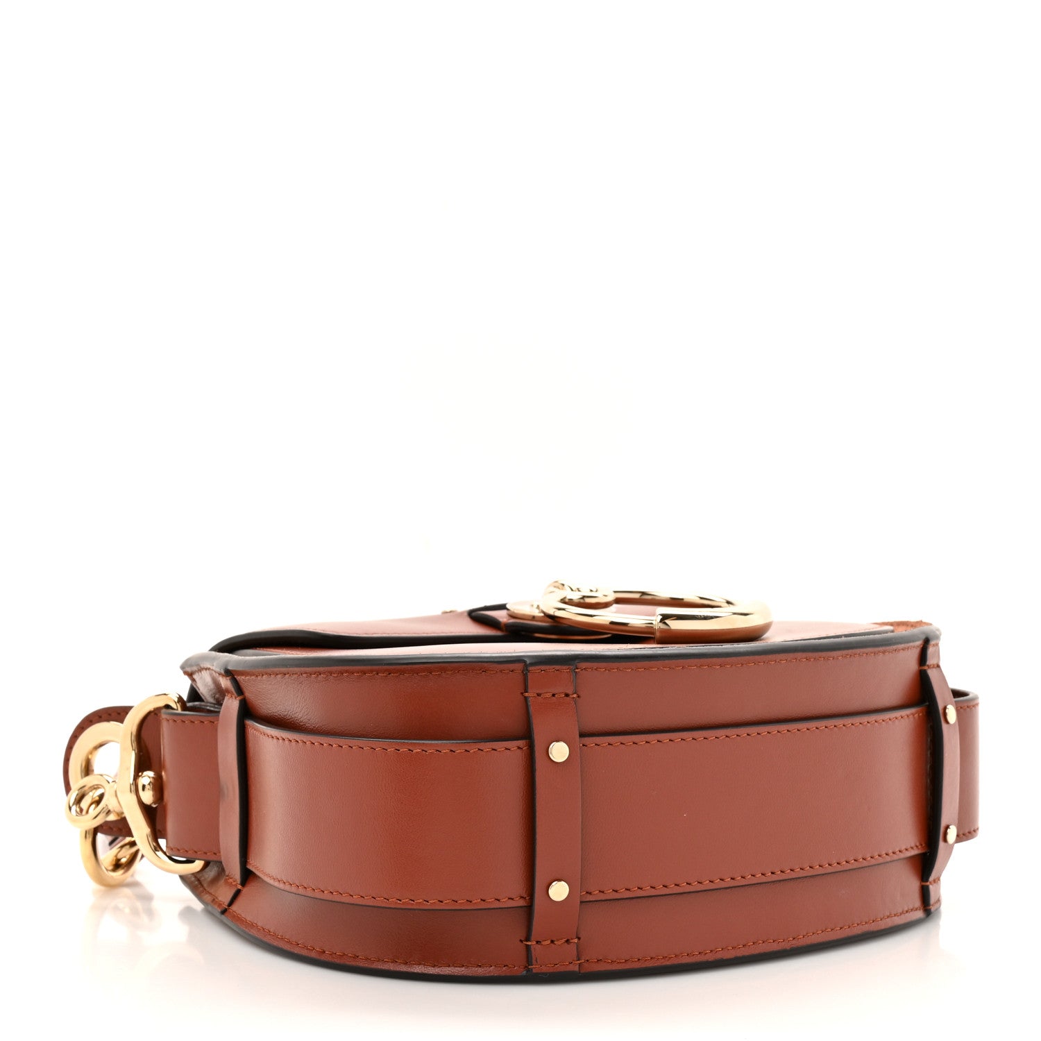 Chloe Calfskin Suede Small Tess Bag Sepia Brown 4 of 10