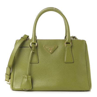 Prada Saffiano Small Galleria Double Zip Tote Edera 1 of 13