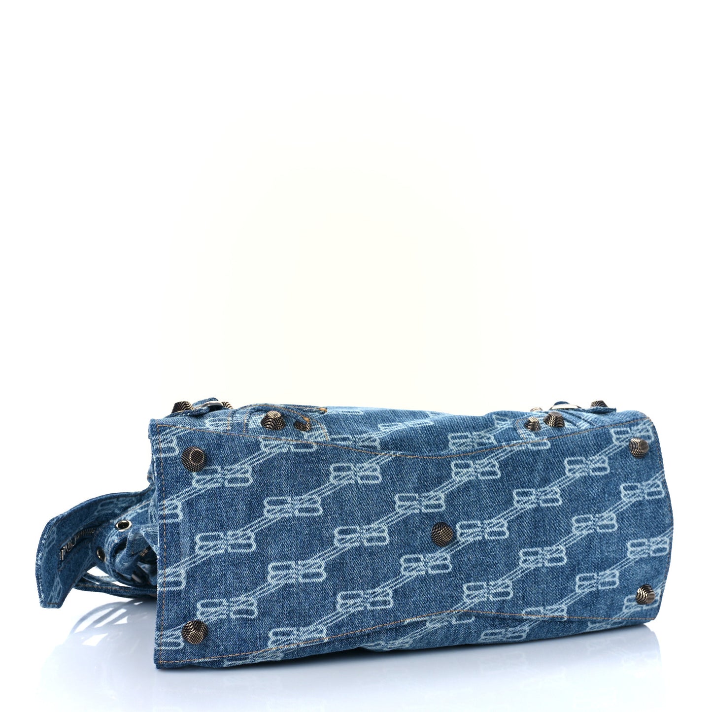 Denim BB Monogram Neo Cagole City Handbag Blue