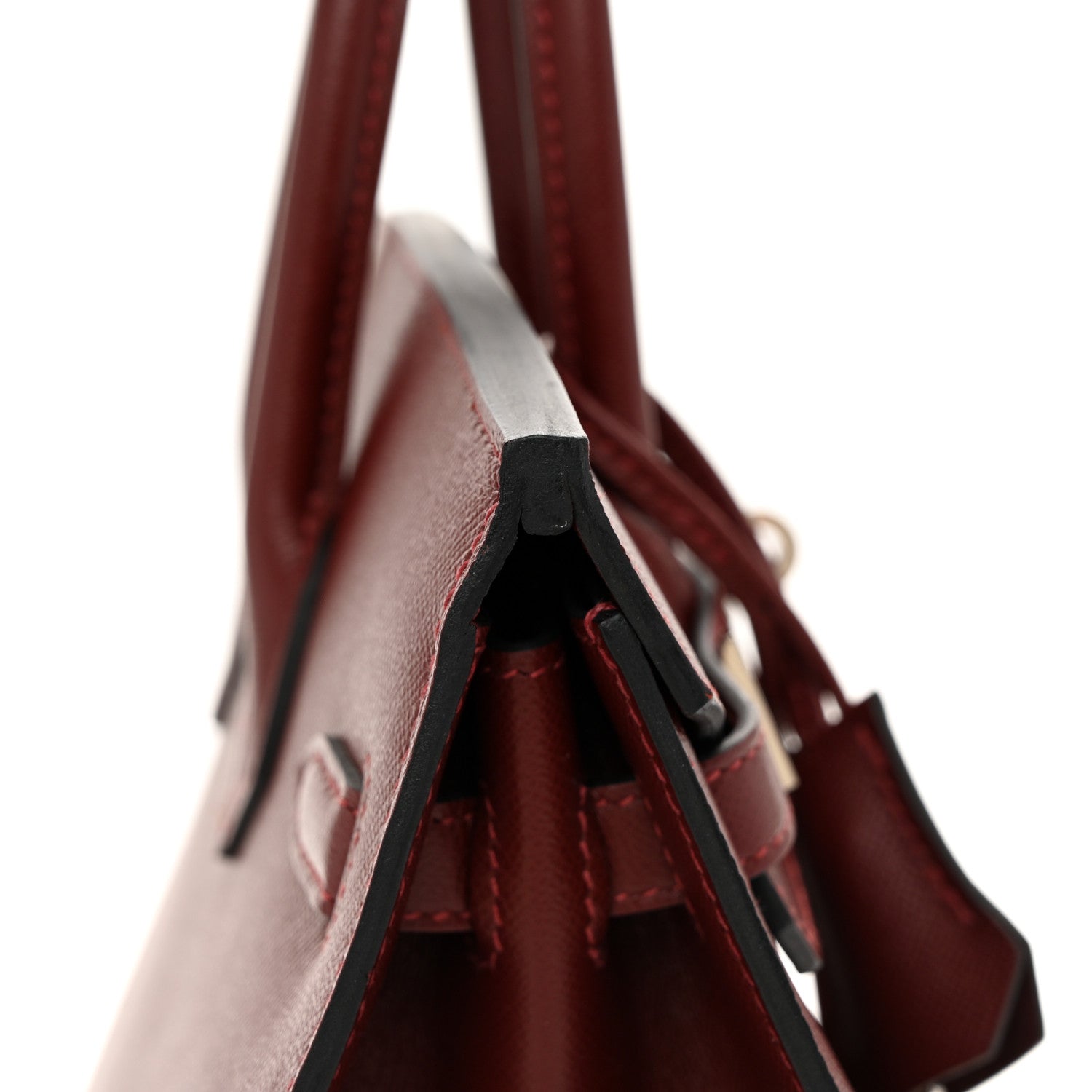 Hermes Madame Calfskin Birkin Sellier 25 Rouge H 12 of 13