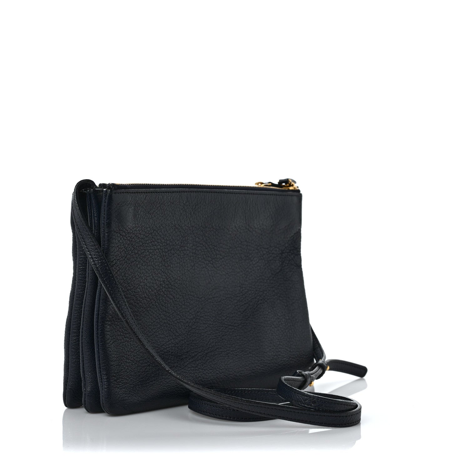 Celine Goatskin Large Trio Crossbody Bag Dark Blue 4 of 12