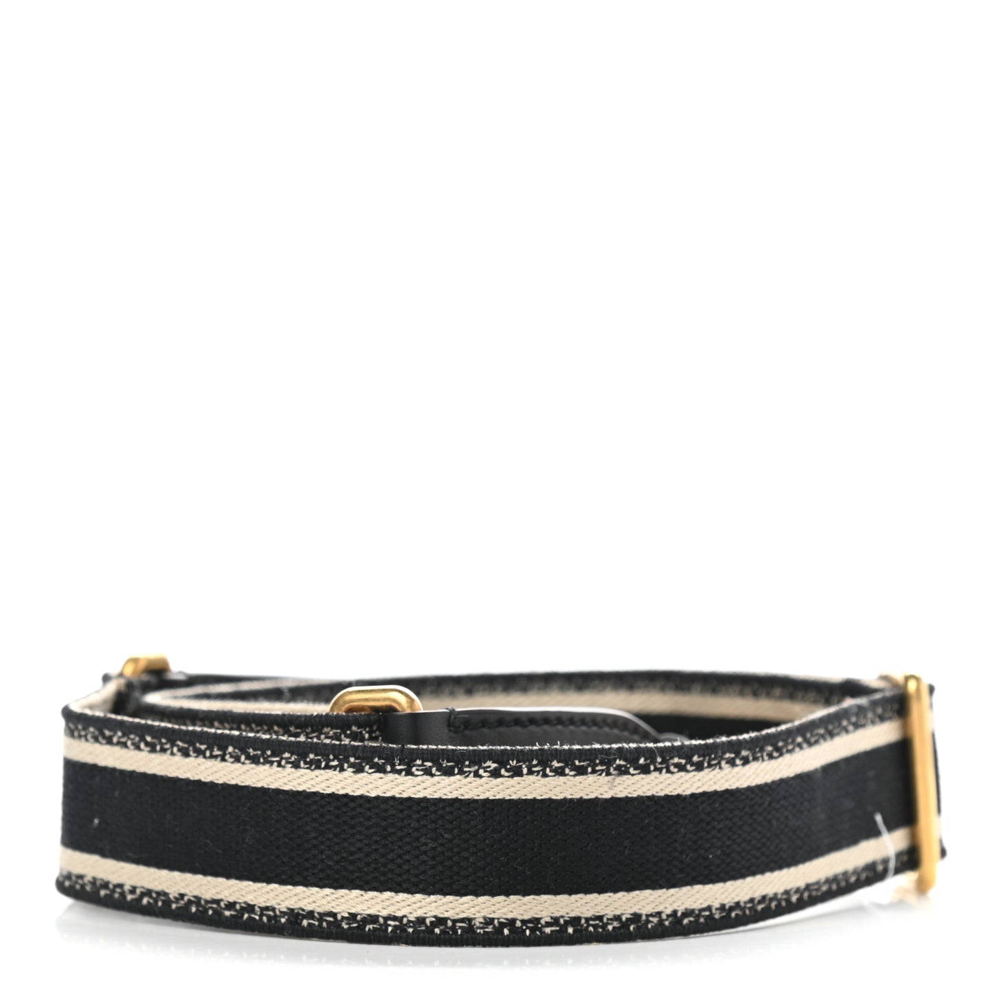 Canvas Embroidered Shoulder Strap Black