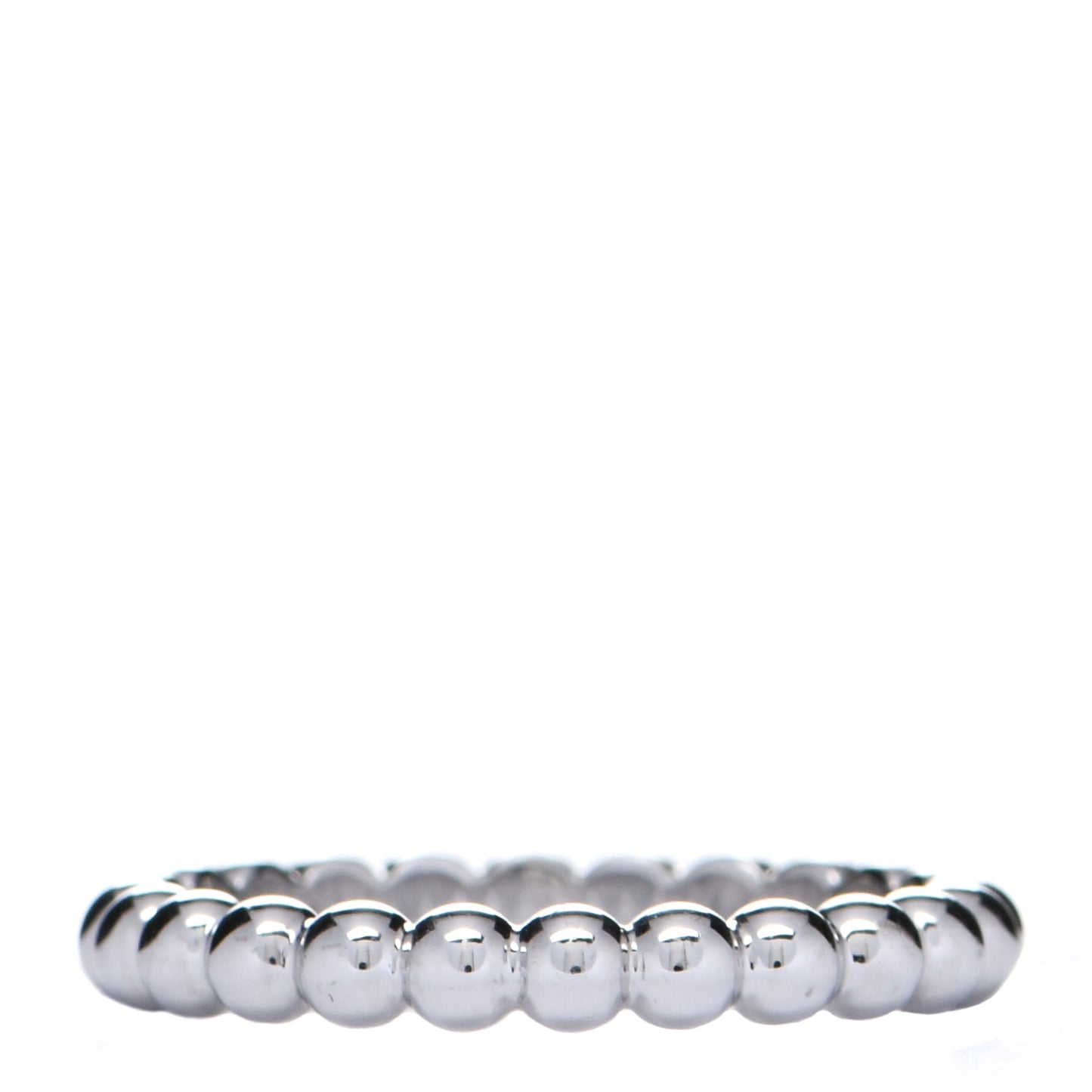 18K White Gold Medium Perlee Ring 53 6.5