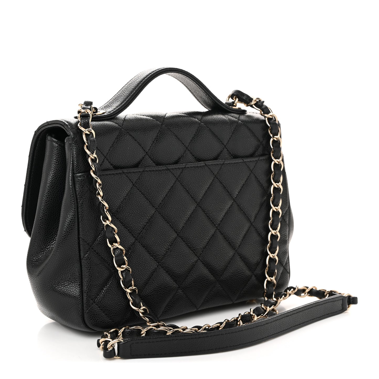 Caviar Quilted Medium Business Affinity Flap Black