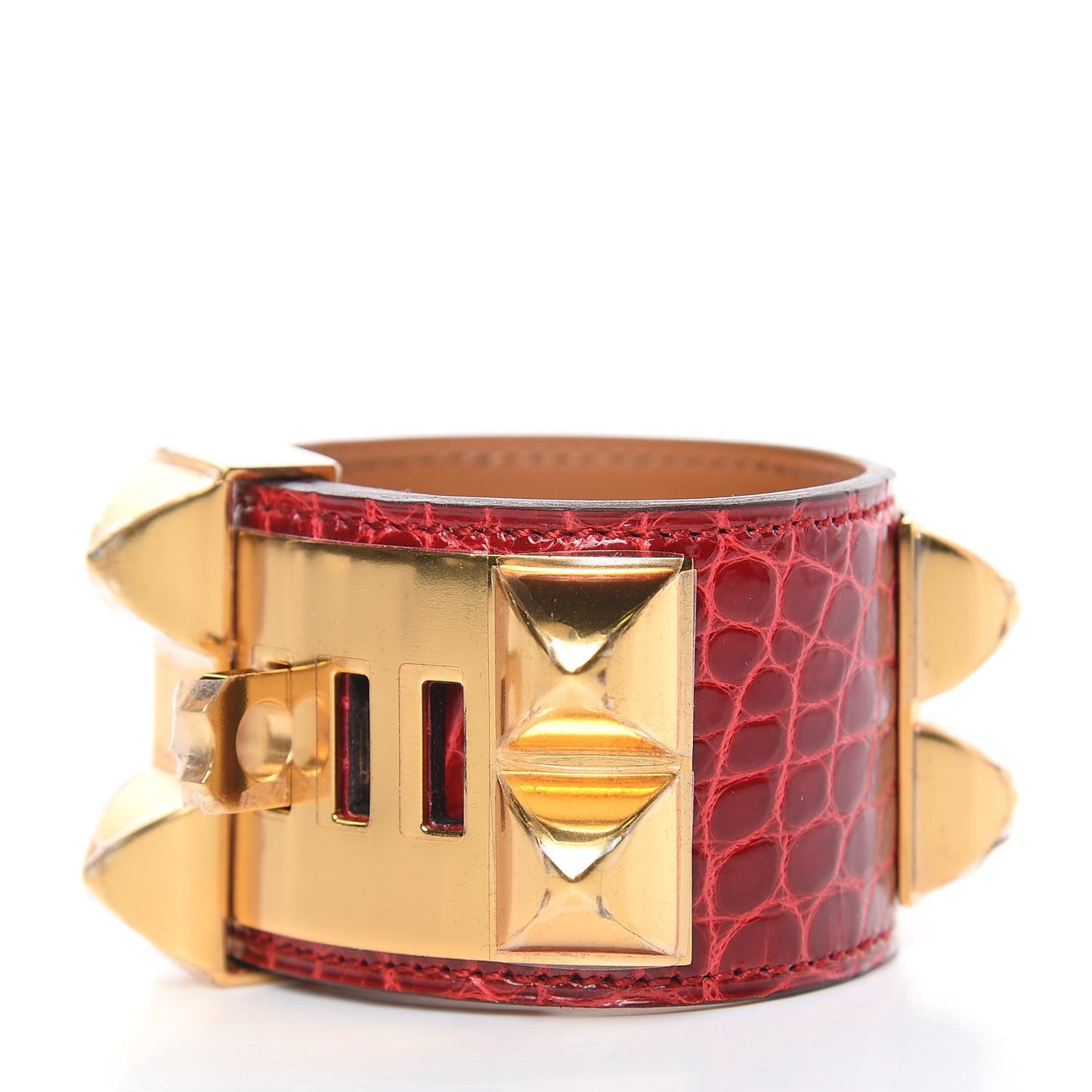 Shiny Alligator Collier De Chien CDC Bracelet T2 Braise