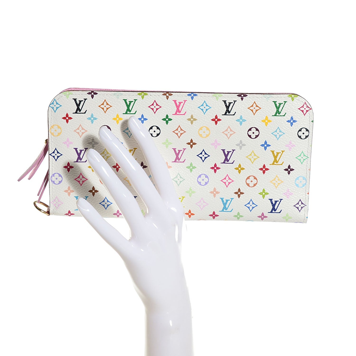 Louis Vuitton Monogram Multicolor Insolite Wallet White Litchi 2 of 8