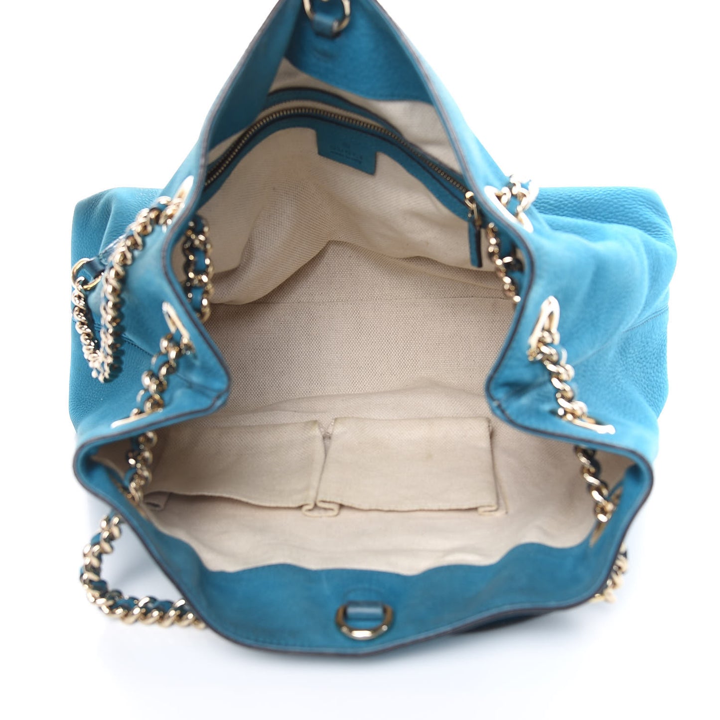 Vitello Range Medium Soho Chain Shoulder Bag Deep Cobalt
