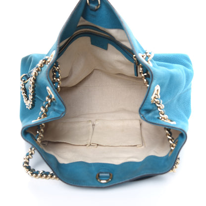 Gucci Vitello Range Medium Soho Chain Shoulder Bag Deep Cobalt 5 of 18