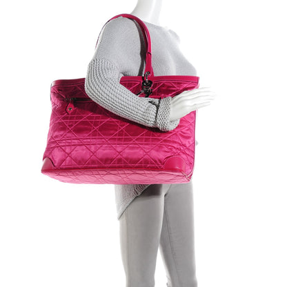 Christian Dior Nylon Cannage Saint Tropez Tote Fuchsia 2 of 6