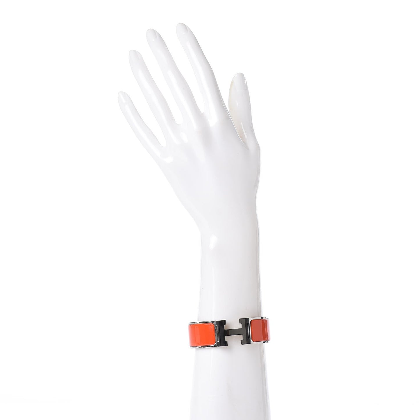 Enamel Wide Clic Clac H Bracelet PM Orange