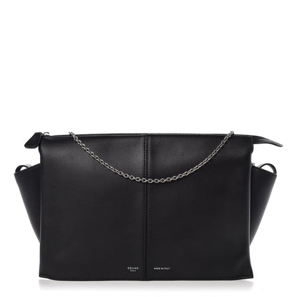 Celine Supple Natural Calfskin Tri-Fold Clutch Black 1 of 10