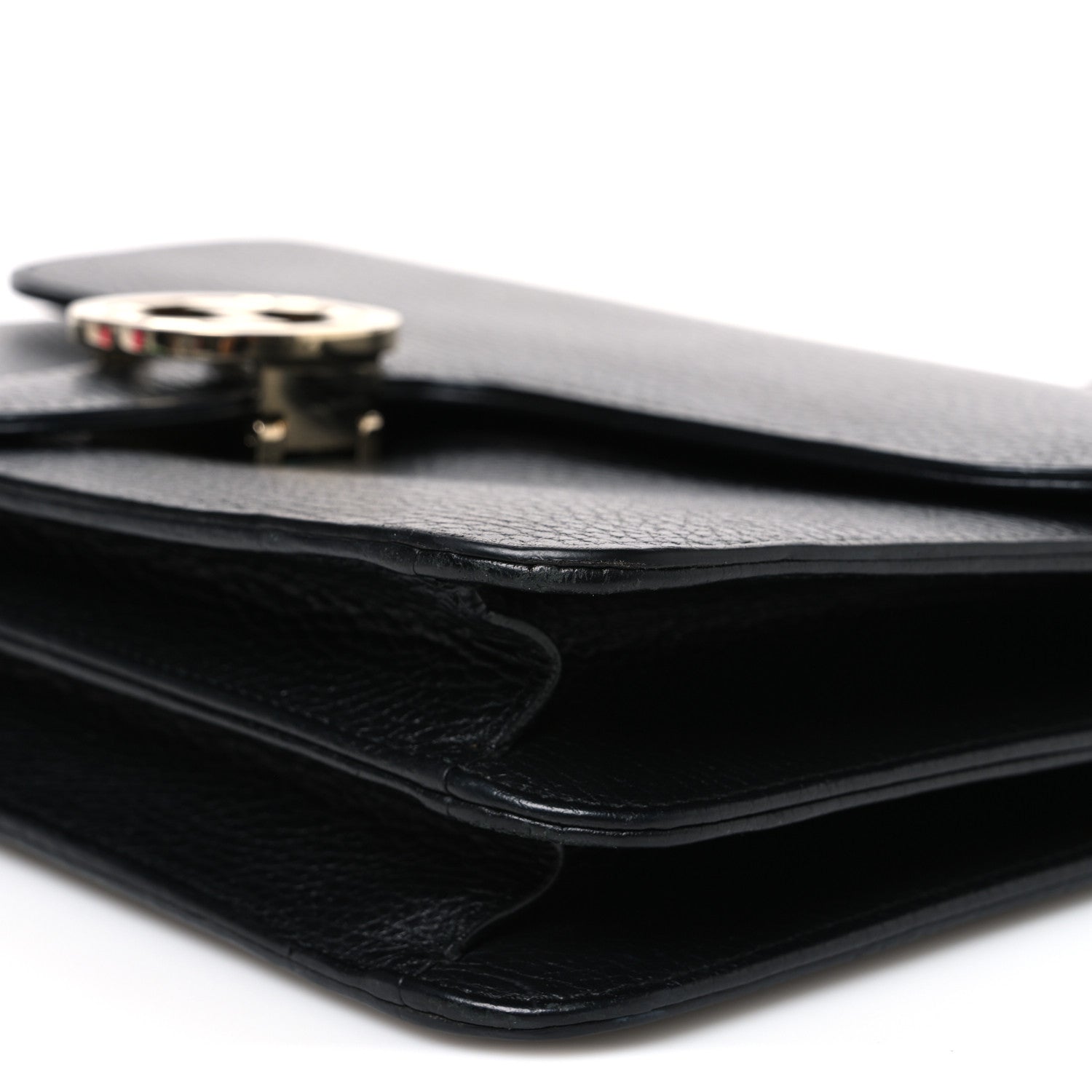 Gucci Dollar Calfskin Interlocking G Shoulder Bag Black 10 of 11