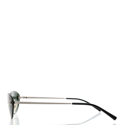 Chanel Metal CC Logo Sunglasses 4003 Green 3 of 8