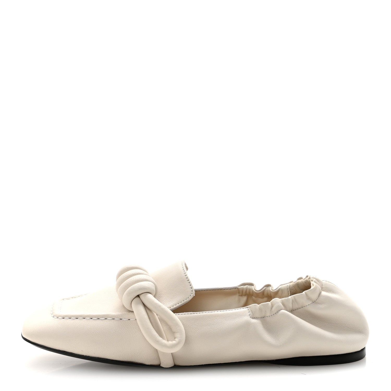 Loewe Lambskin Flamenco Knot Ballerina Flats 36 Soft White 1 of 9