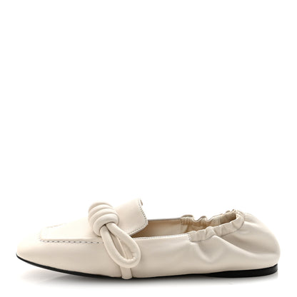 Loewe Lambskin Flamenco Knot Ballerina Flats 36 Soft White 1 of 9