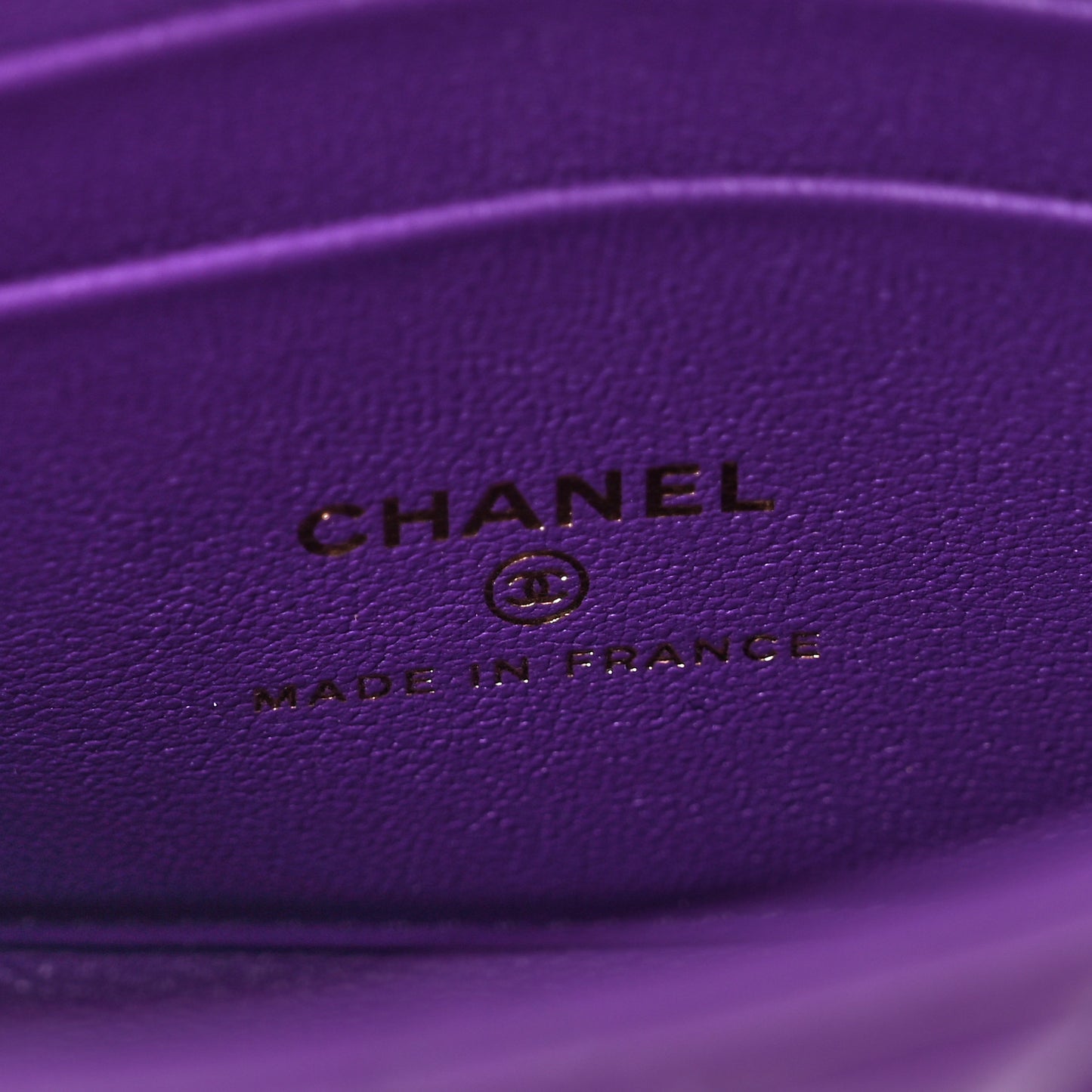 Lambskin Quilted Top Handle Flap Clutch With Chain Purple