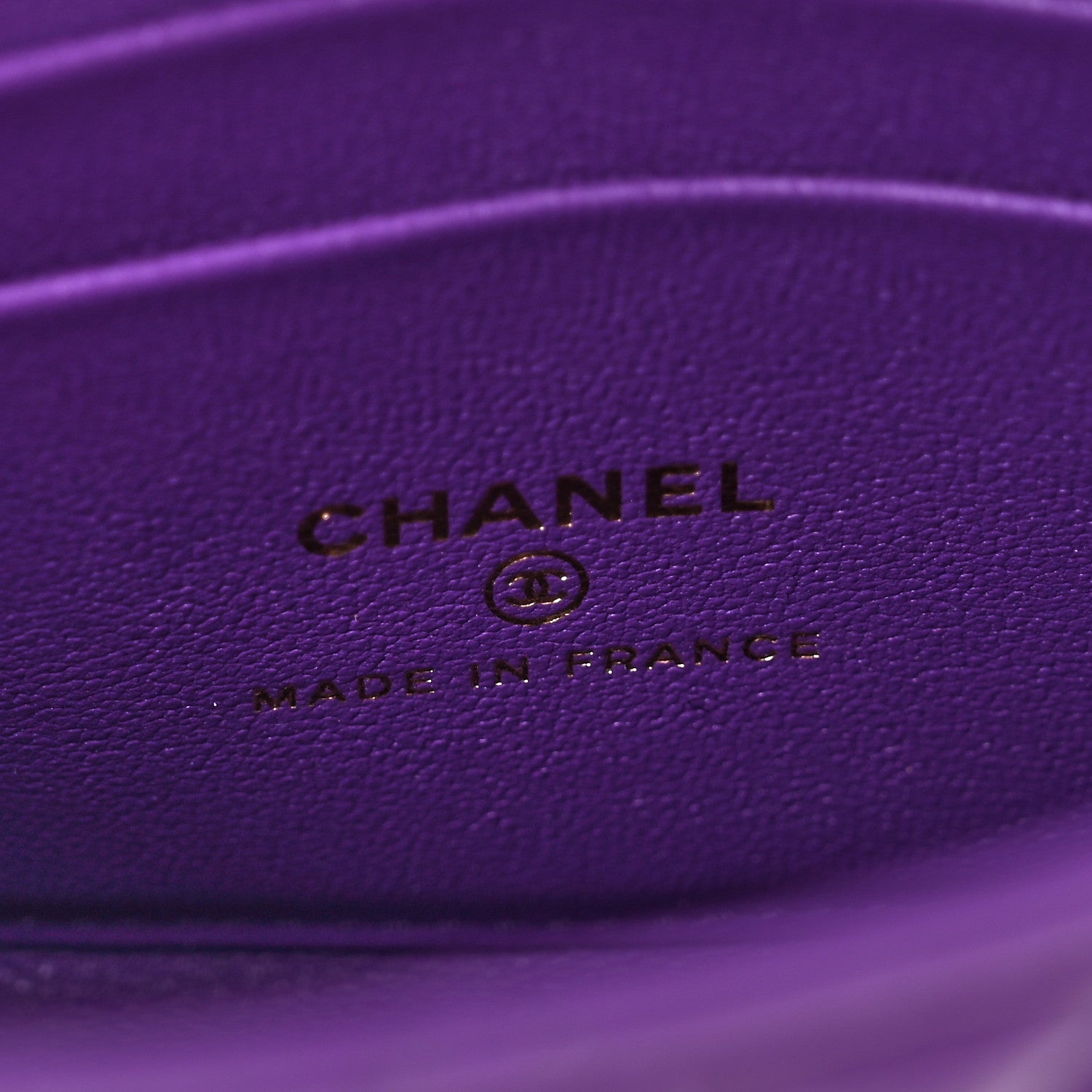 Chanel Lambskin Quilted Top Handle Flap Clutch With Chain Purple 6 of 10