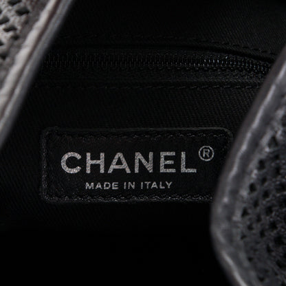 Chanel Calfskin Perforated Up In The Air Tote Black 6 of 7