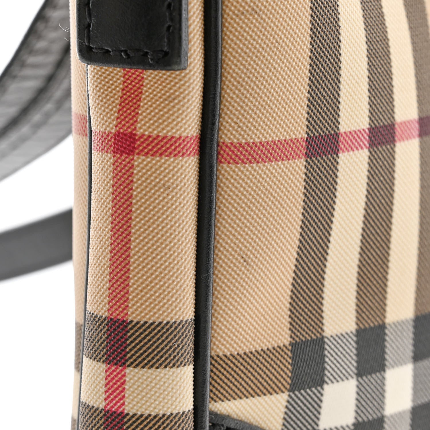 Burberry Haymarket Check Buckle Crossbody Bag Black 12 of 12