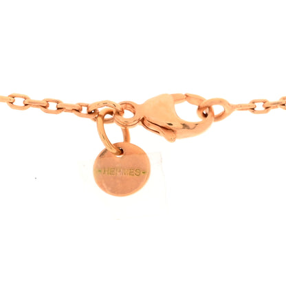 Hermes Gold Plated Swift As De Coeur Necklace Etoupe 4 of 6