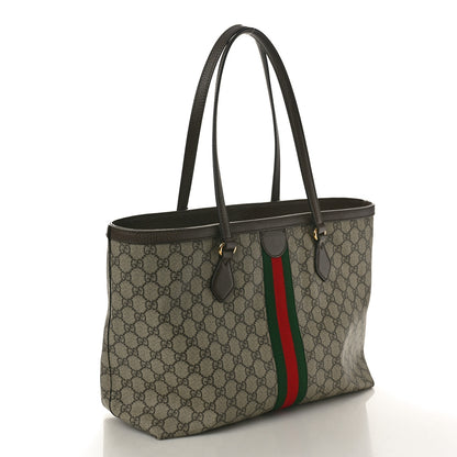 Gucci GG Supreme Monogram Medium Ophidia Shopping Tote Brown 3 of 10