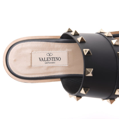 Valentino Garavani Nappa Rockstud Flat Sandals 38.5 Black 7 of 9